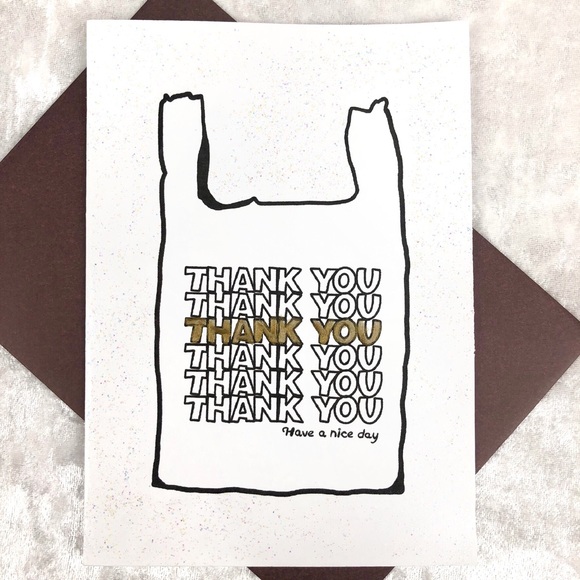 Hand Painted THANK YOU Cards “Metallic”Set Of 6 - Picture 6 of 8